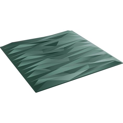 Wandpaneele 12 pcs Stein Grün 50 x 50 cm XPS Schaum