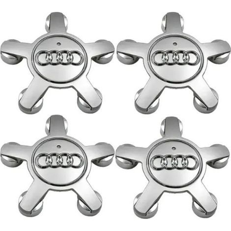 Satz mit 4 Radnabenkappen 4f0601165 N Rademblem für 135-mm-Radzierblenden für Audi (Silber) (1/5)