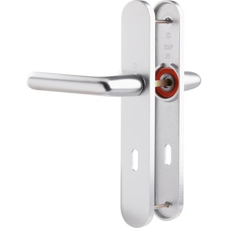 Poignée de porte intérieure - Cortina - Hoppe Et Cie - Gris argent - Clé L - 195 mm