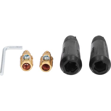 Lot de 2 connecteurs de câble de soudage mâles à connexion rapide 200 A DKJ10‑25