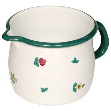 Riess pico olla bulbosa Ø12cm 1 litro Gmundner flores dispersas esmalte