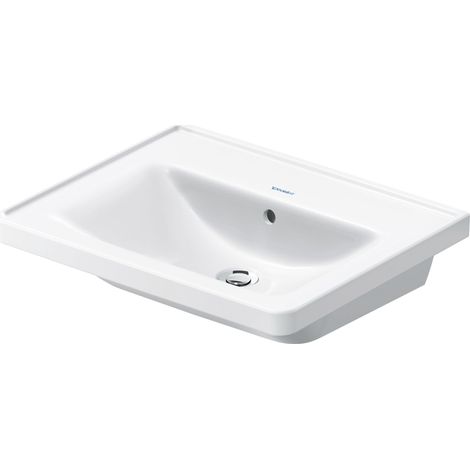 Lavabo Duravit D-Neo, 600x480mm, sin agujero para grifo, con