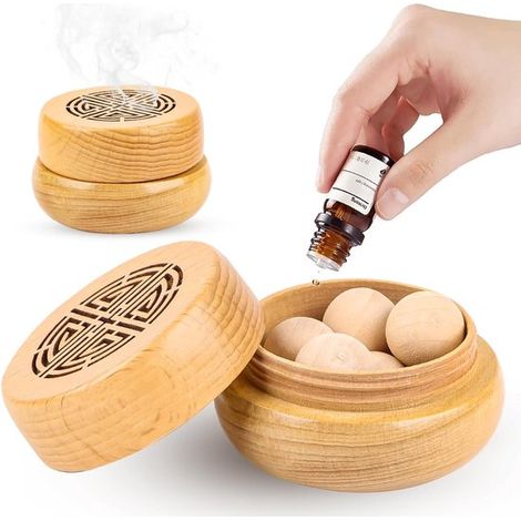 Diffuseur d'huiles essentielles pour parfumer l'intérieur,diffuseur en bois anti-moustiques (1/5)