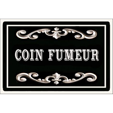 Plaque de porte en métal Coin fumeur (1/2)