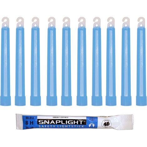 Cyalume Bastoncini Luminosi Blu SnapLight Glow Sticks 15 cm - 6 Inch Light Stick ultra-luminoso con una durata da 8 Ore (Scatola da 10 pezzi) (1/5)