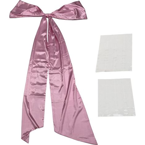 Grand nœud mural polyester fibre grand décor – Avec queues mariage anniversaire fête scène rose, décoration (1/5)