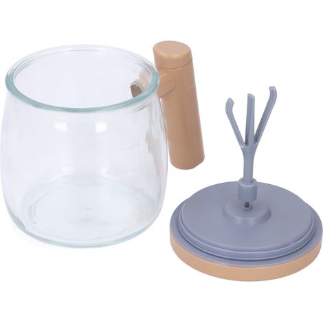 Mug auto-mélangeur électrique kaki verre rechargeable automatique haute vitesse nomade 400 ml pour café bureau (1/5)