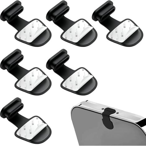 PCS Phone Dust Plugs, USB C Dust Caps for Daily Protection, USB C Dust Plugs for Travel and Outdoor Use, 6 Black Plugs Compatible with Multiple Type-C Devices (1/5)
