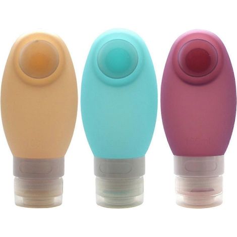 Sonnenschutzmittel-Applikator, nachfüllbarer Sonnenschutzlotion-Applikator, tragbarer Reise-Sonnenschutzmittel-Applikator (3er-Pack), wie abgebildet