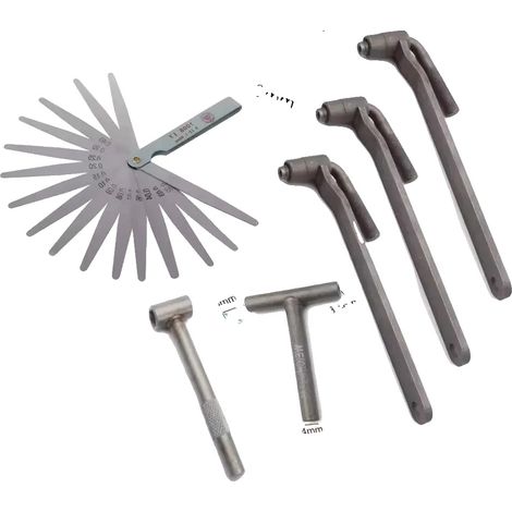 Attrezzo per la regolazione delle valvole del motore della motocicletta, in acciaio, disponibile in 6 misure (da 3 mm a 10 mm), compatibilità universale, regolazione di precisione, calibro di spessore (1/5)