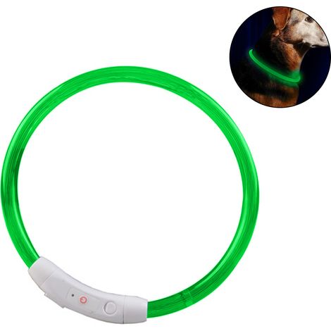 Collier Led Pour Chien, Colliers Lumineux Pour Chien, Lampes Rechargeables Pour Chien Pour La Marche Nocturne, Collier De Sécurité Universel Et Réutilisable Pour Petits, Moyens Et Grands Chiens.