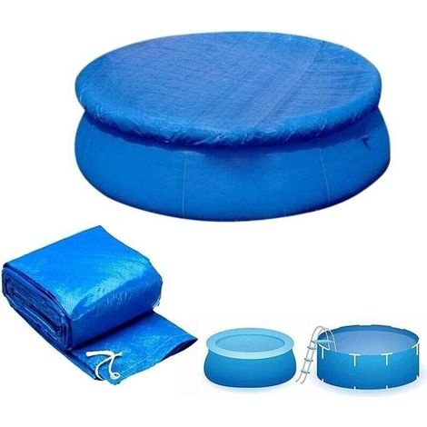 244 cm de Diamètre Bâches/Couverture de Protection avec Attaches en Corde,Bâche Durable Antipoussière Coupe-Vent pour Piscines Hors Sol Rondes-Crezuo (1/4)