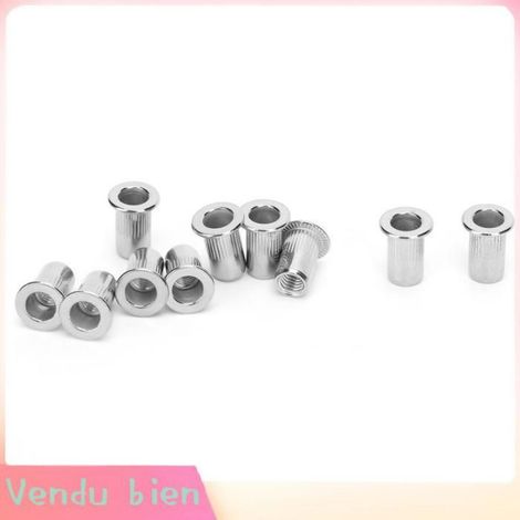 Garosa Écrou à rivets en acier inoxydable Lot De 50 Écrous À Rivet En Acier Inoxydable Fixations Pratiques Pour bricolage ecrou (1/4)