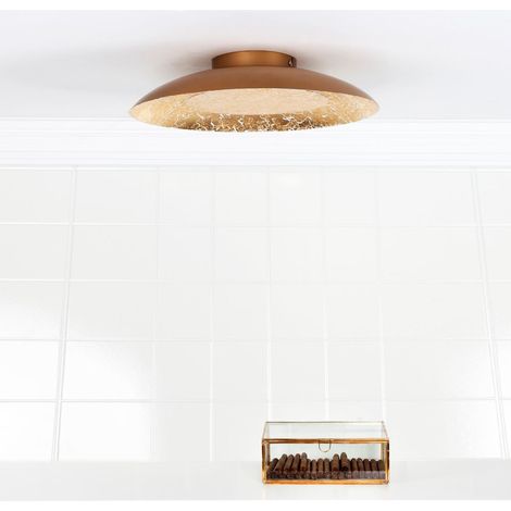 Lucide FOSKAL - Deckenleuchte - Ø 34,5 cm - LED - 1x12W 2700K - Messing (1/4)
