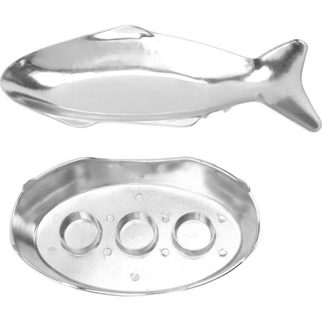 Griglia a forma di pesce, a distribuzione uniforme del calore, realizzata in lega di alluminio, ideale per hotel, ristoranti e sale per banchetti. (1/5)