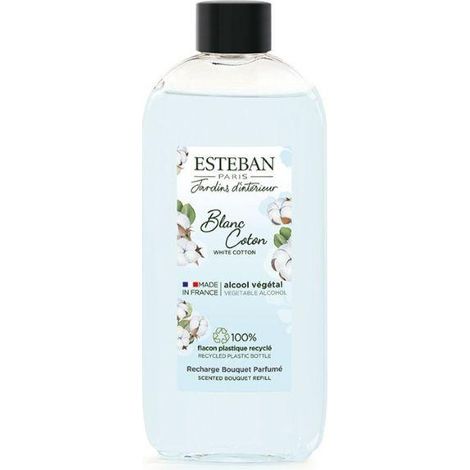 Esteban - Recharge pour bouquet parfumé Blanc coton 200 ml (1/3)