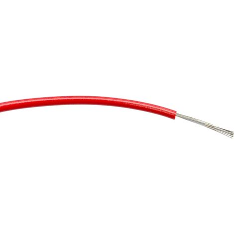Fil électrique RS PRO BS4808 0,75 mm² 18, 1,5 kV c.a., PVC Rouge, 100m ( Prix pour Bobine de 100 )