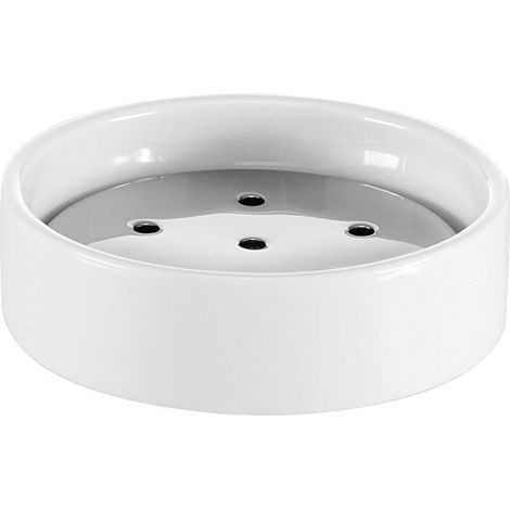 Lineabeta - Portasapone tondo Saon in porcellana bianco