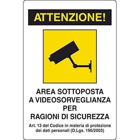 Affiche Avertissement Vidéosurveillance - Plexiglas - 300 X 200 Mm - Pour Zone Sécurisée - 1 Pièce