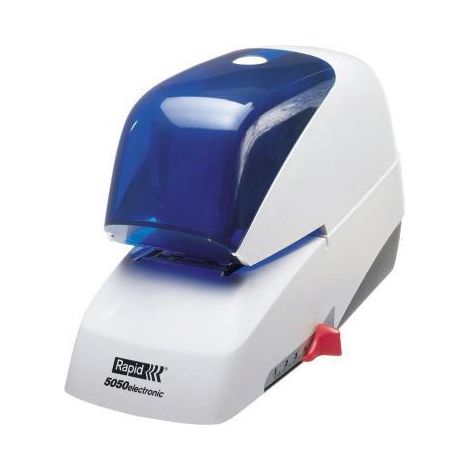 Elektroheftgerät 5050e fest 50 Bl. (80 g/m²) Kassette 5050 Kunststoff/Metall weiß/blau (1/4)