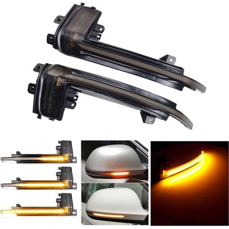 Clignotant gauche et droite à LED pour A-udi A4 S4 B8 8K A5 S5 A6 S6 A8 S8 Q3 SQ3 A3 8P (Noir) (1/4)