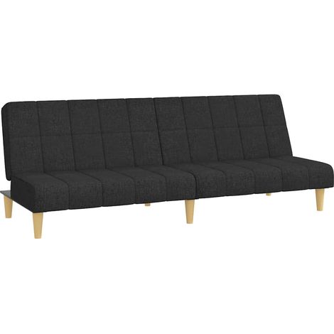 Canapé Sofa-lit à 2 places noir tissu (1/5)