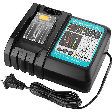 Convient pour chargeur Makit DC18RC sans écran 14,4V-18V puissance 3A