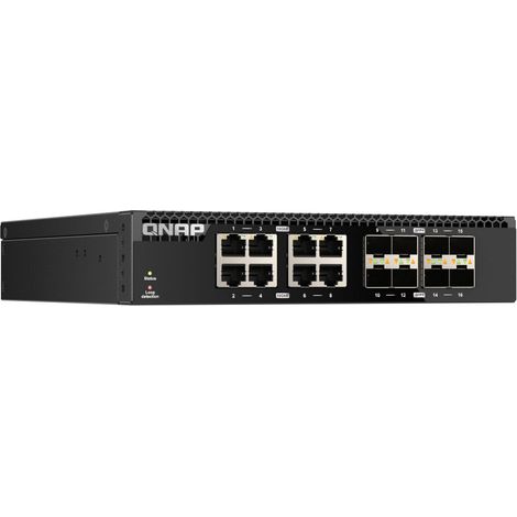 QNAP switch QSW-3216R-8S8T (8x 10G GbE porty + 8x 10G SFP+ porty, poloviční šířka) (1/5)