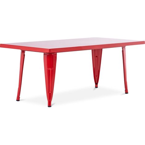 Tavolo rettangolare per bambini - Stile Industriale - 120cm - Stylix Rosso