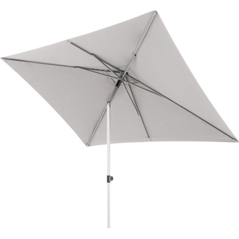 Doppler ACT 250 x 200 PUSH-UP Sonnenschirm 250 x 200 cm Mittelmastschirm Mittelstock 4 Farbvarianten 827 Hellgrau (1/2)