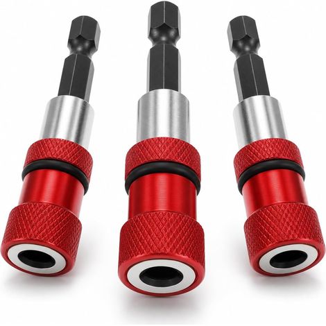Drywall Magnetic Bit Holder, Depth Limiter with 1/4" Hex Shank and PH2 Bits - Screwing Guide for Plaster Board (1/5)