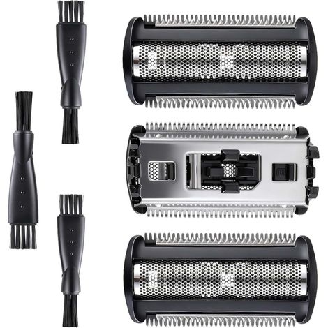 3er-Pack Ersatzscherköpfe für TT2000/43, kompatibel mit Bodygroom TT2000/43, Serie 7000, Serie 5000, Serie 3000, für Nass- und Trockenrasur (schwarz) (1/5)