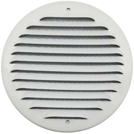 GRIGLIA TONDA DA SOVRAPPORRE IN METALLO CON RETE D.150 MM Alluminio Bianco FIRST