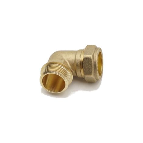 Prima Classic Brass Compression Elbow 22mm x 3/4 Male (1/2)