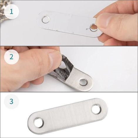 14 pièces 57 x 16 mm supports d’angle plats inoxydable avec vis supports de fixation droits plats fixation droits plats plaques éq (1/4)