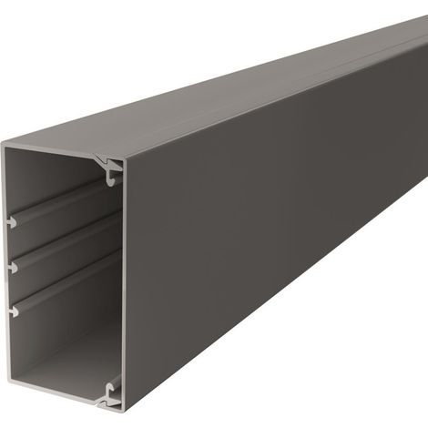 OBO Bettermann Canal de pared y techo con perforación en el suelo 60x110x2000 cloruro de polivinilo gris piedra RAL 7030, 6022014