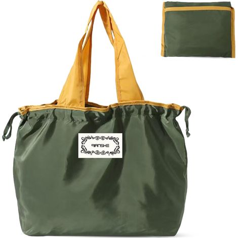 Sac Courses Pliable 47 x 35 cm Sac à Provisions Pliable RéUtilisable Sacs Shopping Lavable Grocery Bandoulière Ecologique pour Le (1/4)