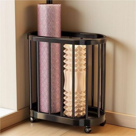Panier à linge moderne à roulettes, support de rangement pratique pour tapis de yoga, panier de rangement multifonctionnel (58 x 30 x 60 cm) (1/5)