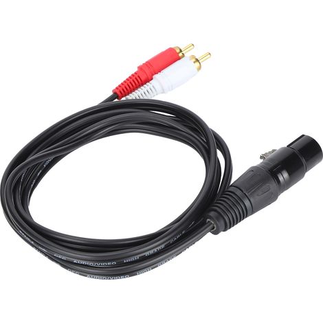 Câble répartiteur en Y JORINDO XLR femelle vers double RCA, câble de connexion microphone XLR vers RCA (1/5)