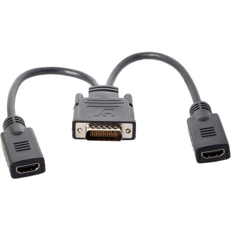 Carte graphique d'ordinateur DMS59PIN à 2 HDMI/DP/DVI/VGA câble de connexion un-en-deux câble de moniteur HD, (1/5)