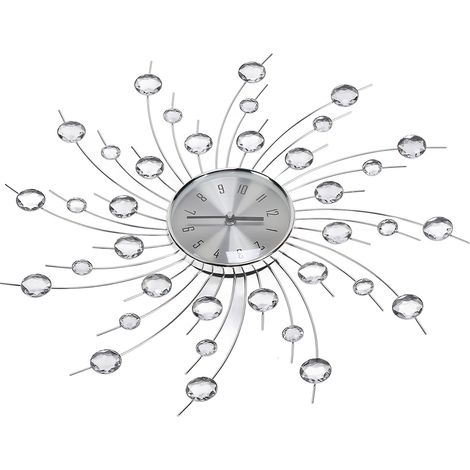 Horloge murale silencieuse design arc, grande horloge décorative salon, pendule ronde minimaliste artistique électronique murale (livrée sans pile, dimensions hors normes) (1/5)