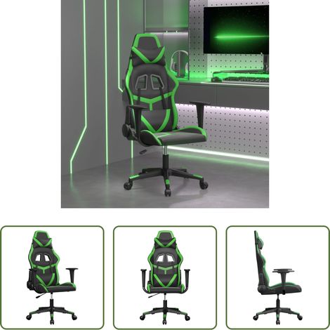 Gamingstuhl Kunstleder - Gaming-Stuhl Schwarz und Grün Kunstleder (1/5)