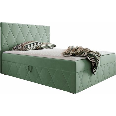 Lit boxspring Comfivo Avis, Magic Velvet 2227, Continental, Double, 140x200, Tissu, Disponible, 143x206x112cm (1/5)