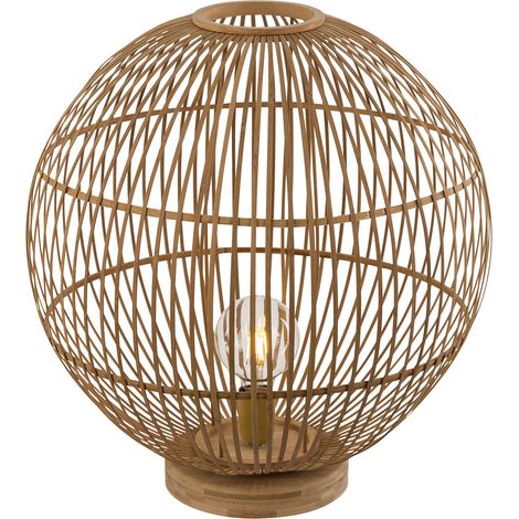 Lampe à poser boule en bambou grand modèle HILDEGARD (1/4)