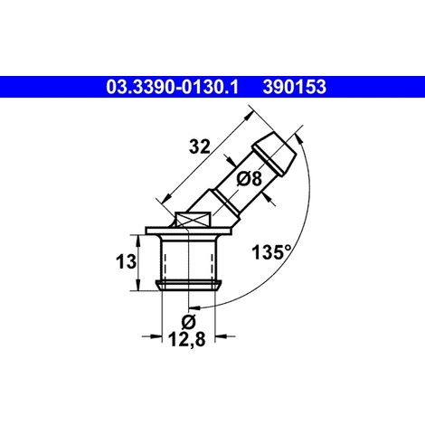 Raccord, tuyau flexible ATE 03.3390-0130.1 113 611 153 C 4394551 790370