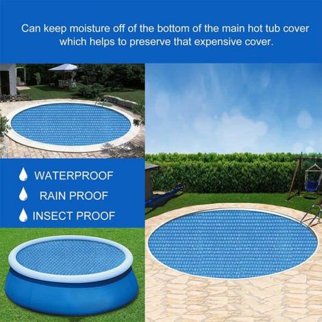 Bâche piscine ronde - 1 pièce, φ180 cm solaire à bulles - Bache chauffante hors sol jardin spa - Protection été Corvina (1/5)