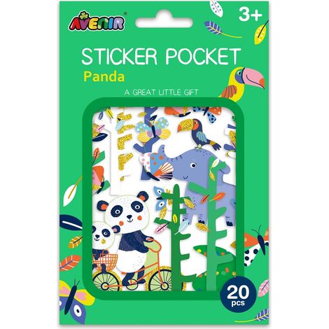 Panda-Aufkleber für Kinder, süßes Tierdesign, 50er-Pack