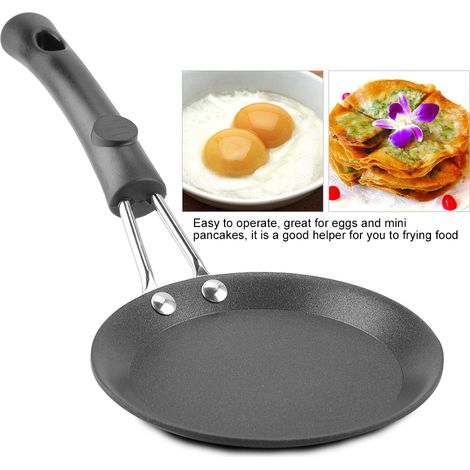 Niedliche Mini-Pfanne für pochierte Eier – Elektrischer Wok mit Holzgriff für die Küche (1/5)