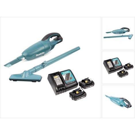 Aspiradora sin cable Makita DCL 180 RA 18 V + 2x batería recargable 2,0 Ah + cargador