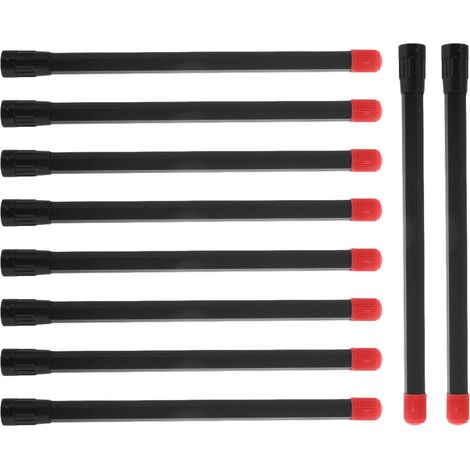 10 Pcs 150MM Black Plastic Straight Pneumatic Valve Extension Tire Valve Inflator Extension for Heavy Duty Cars (1/5)